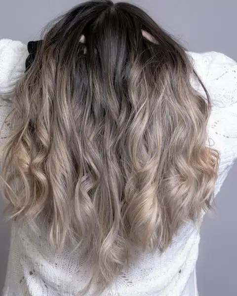 Balayage color cenere